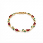 Red & Green Tulip Bracelet
