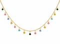 Multi Colour Stone Charms Necklace