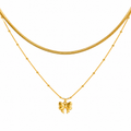 Golden Bow Layered Necklace