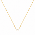 Tiny Bow Dot Chin Necklace