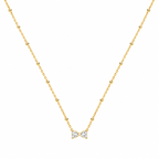Tiny Bow Dot Chin Necklace