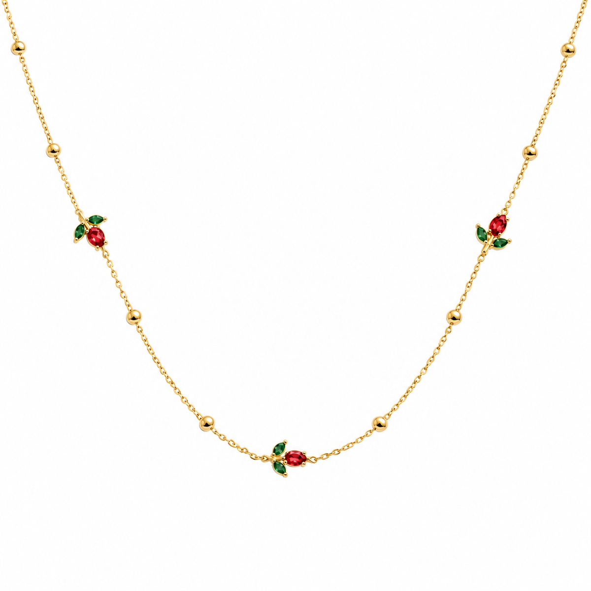 Red Tulip Necklace