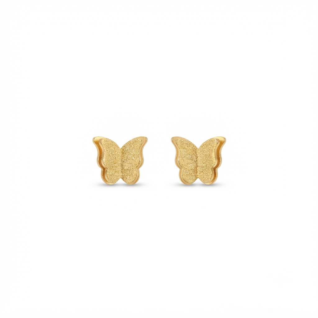 Layered Texture Butterfly Earrings