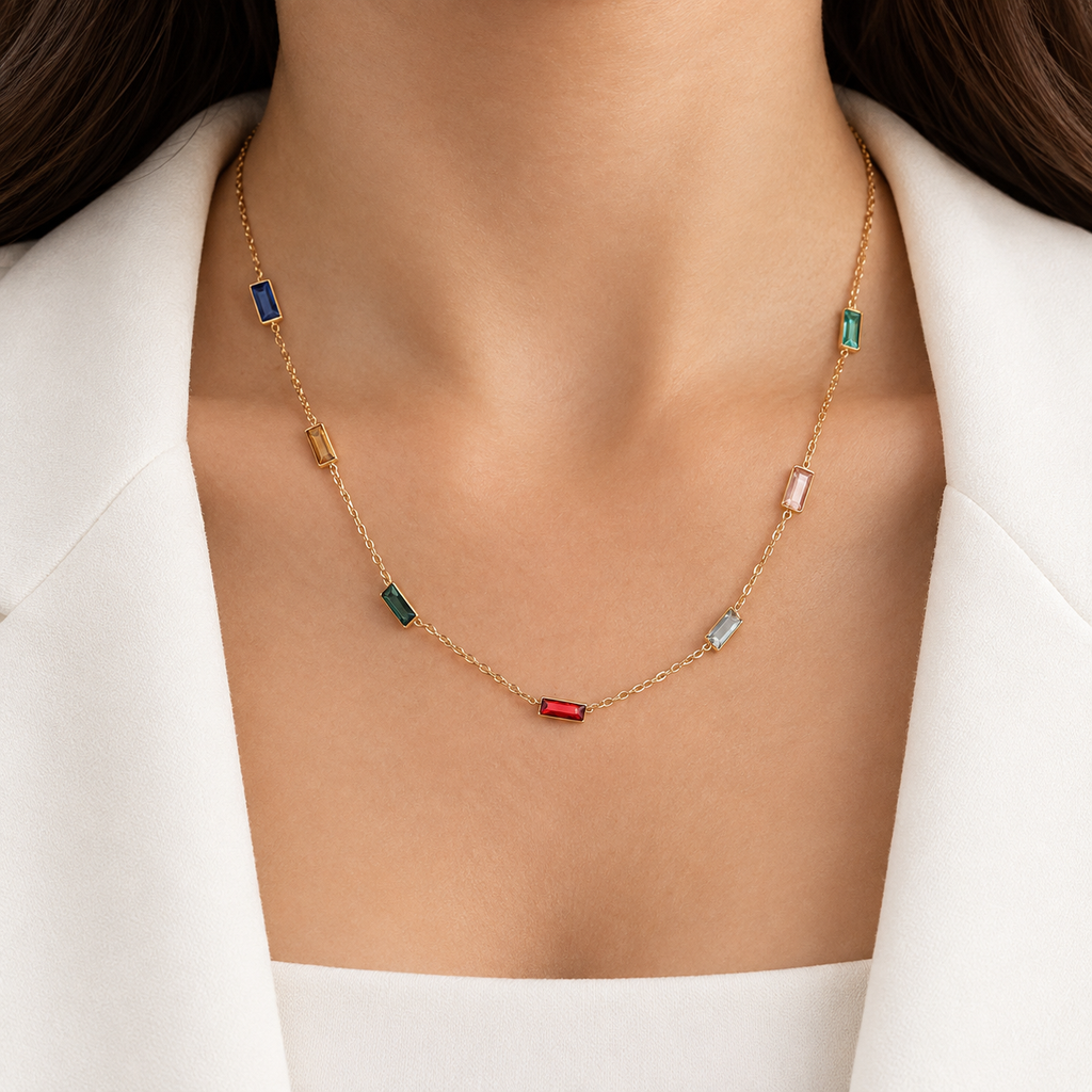Multicolour Gold Necklace