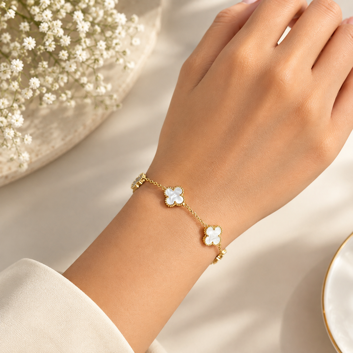 Double Sided Clover Bracelet