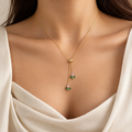 Pink Tulip Gold Necklace (Adjustable Size)