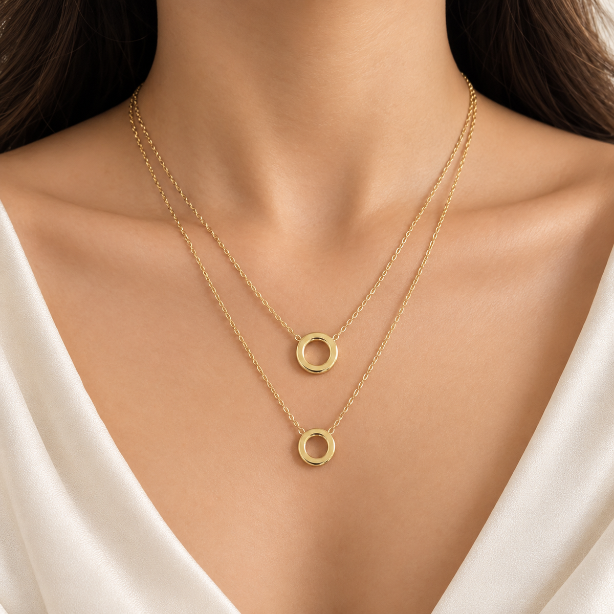 Double Layered Orbit Necklace