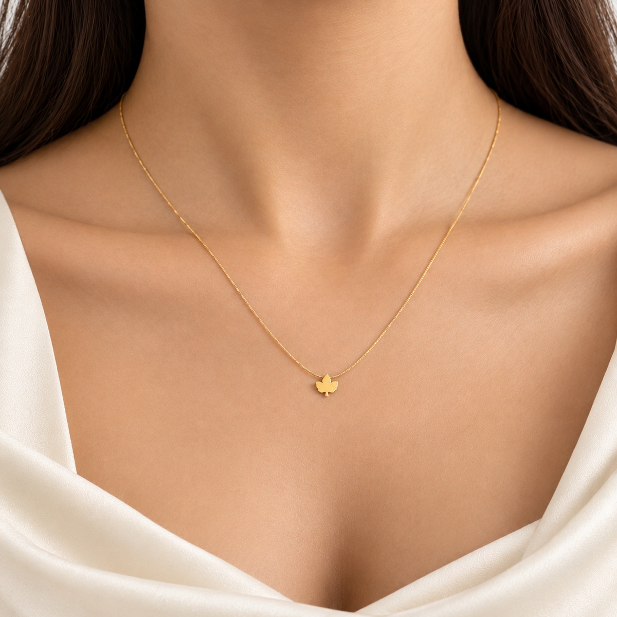 Tiny Leaf Necklace