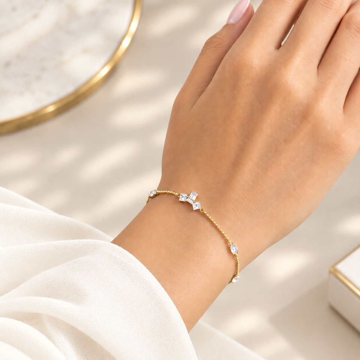 White Stone Bracelet