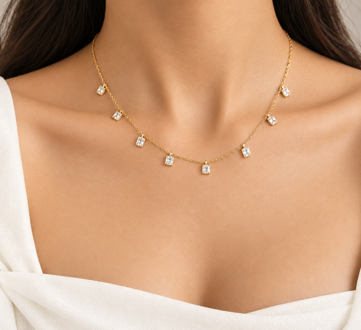White Stone Necklace