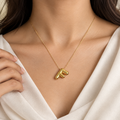 Puffy Letter F Necklace