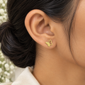 Open Wings Butterfly Gold Earrings