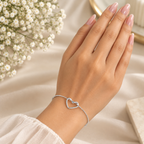 Viral Heart Silver Bracelet