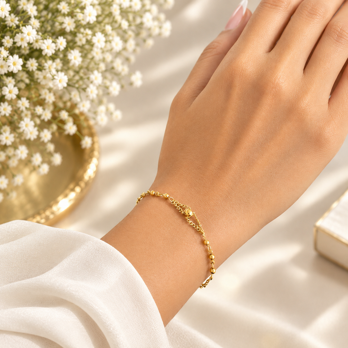 Beads Gold Bracelet