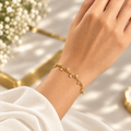 Round Drop Gold Bracelet