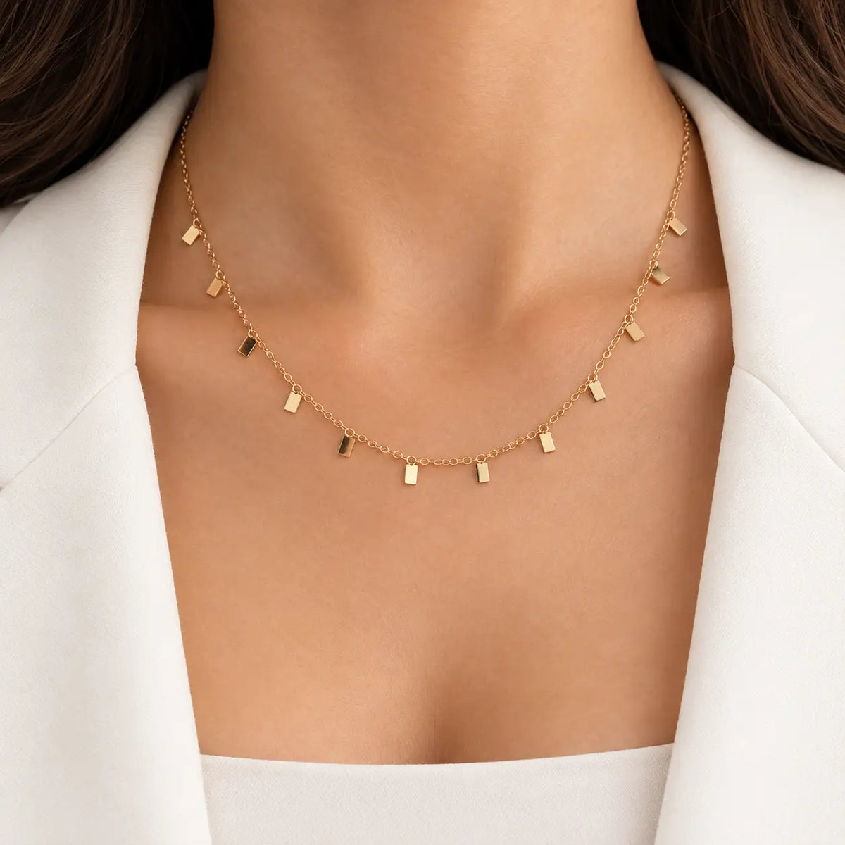 Rectangle Charms Necklace