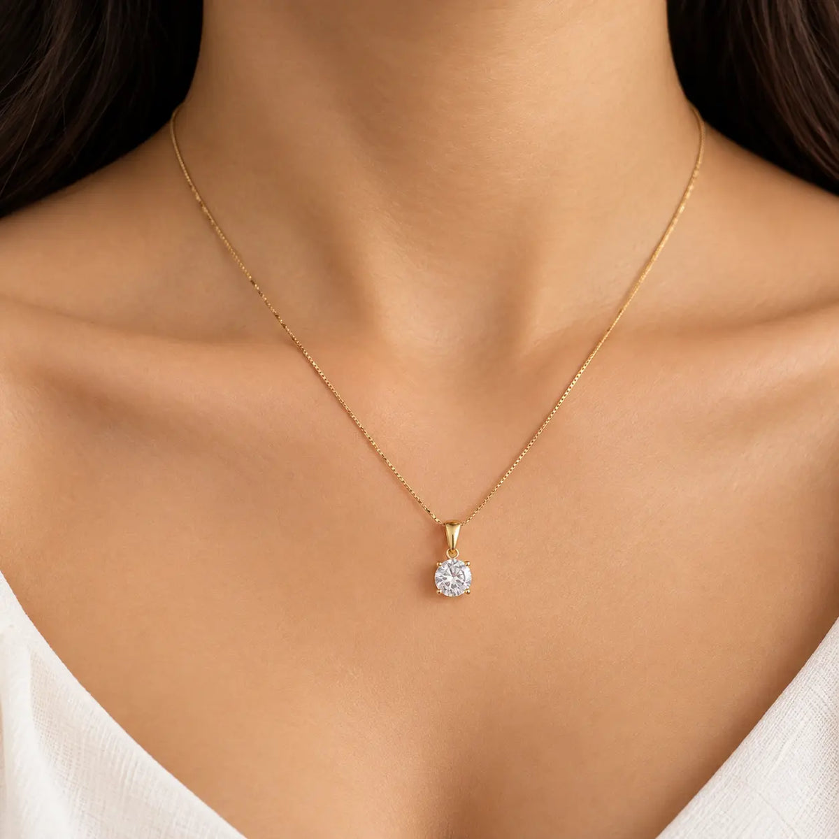 Solitaire Pendant Necklace