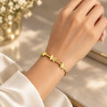 Textured Butterfly Bangle Bracelet  (Side Open)