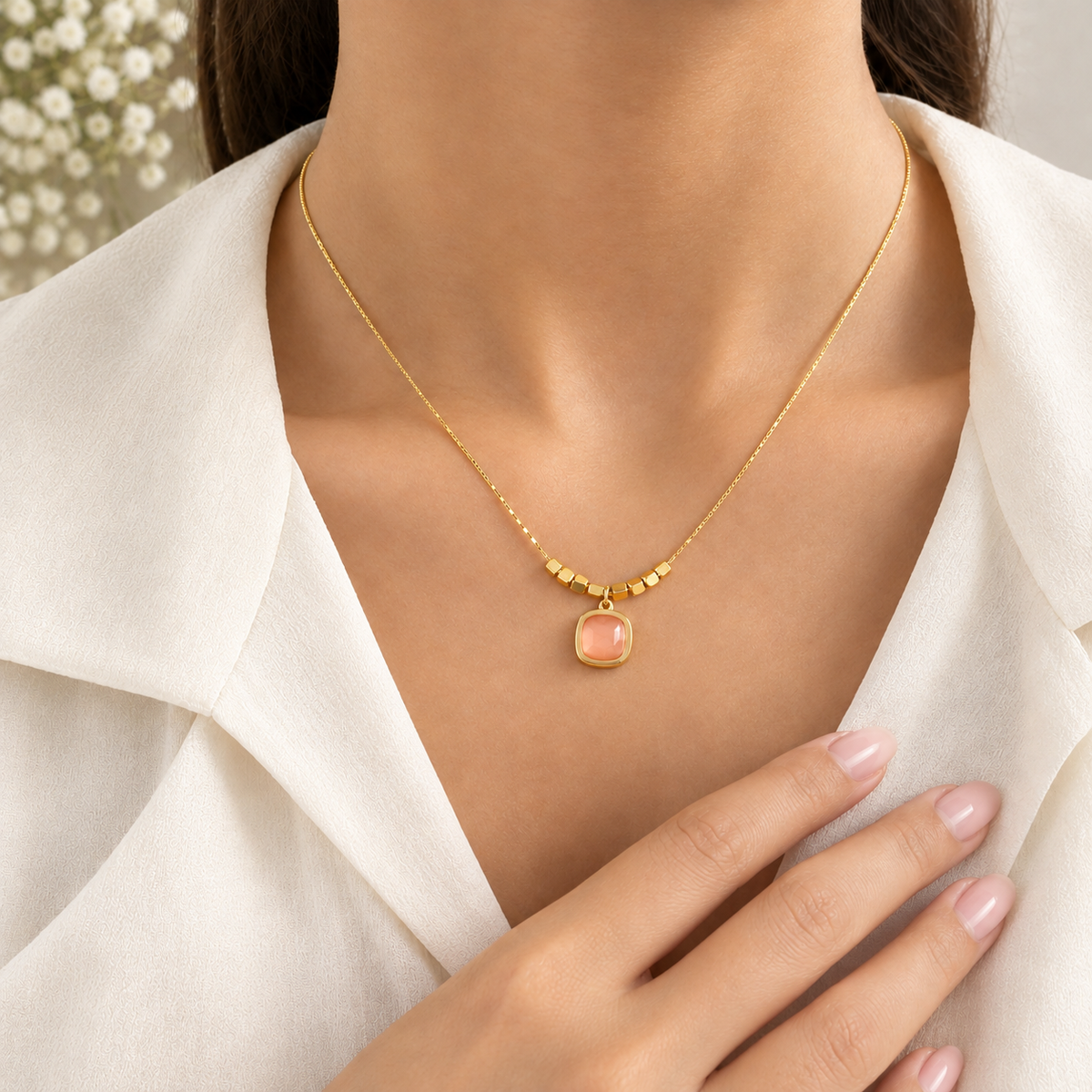 Liv Stone Gold Necklace
