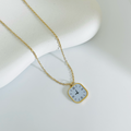 Clock Pendant Gold Necklace