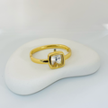 Luna Silver Dial Gold Watch