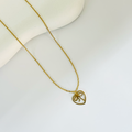 Bow In Heart Gold Necklace