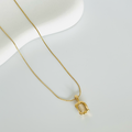 Cream Stone Gold Necklace