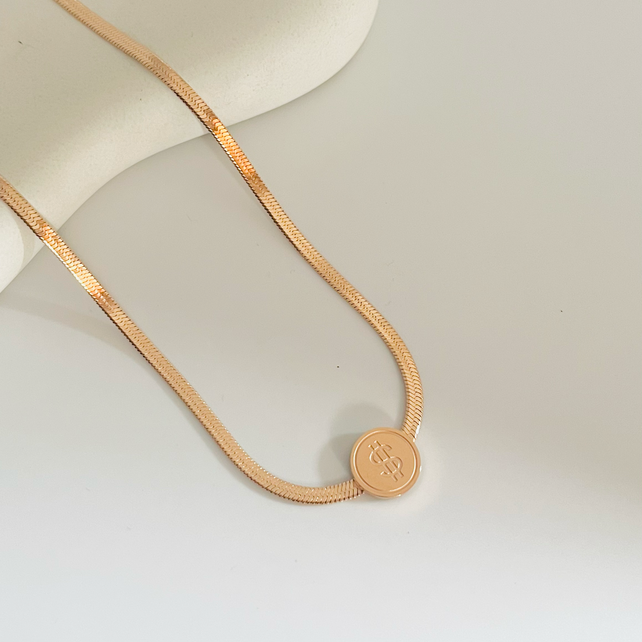 Dollar Rose Gold Necklace