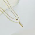 Layered Bar Gold Necklace