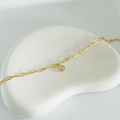 Chain Single Stone Gold Bracelet