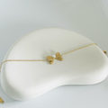 Pearl Bow Gold Bracelet