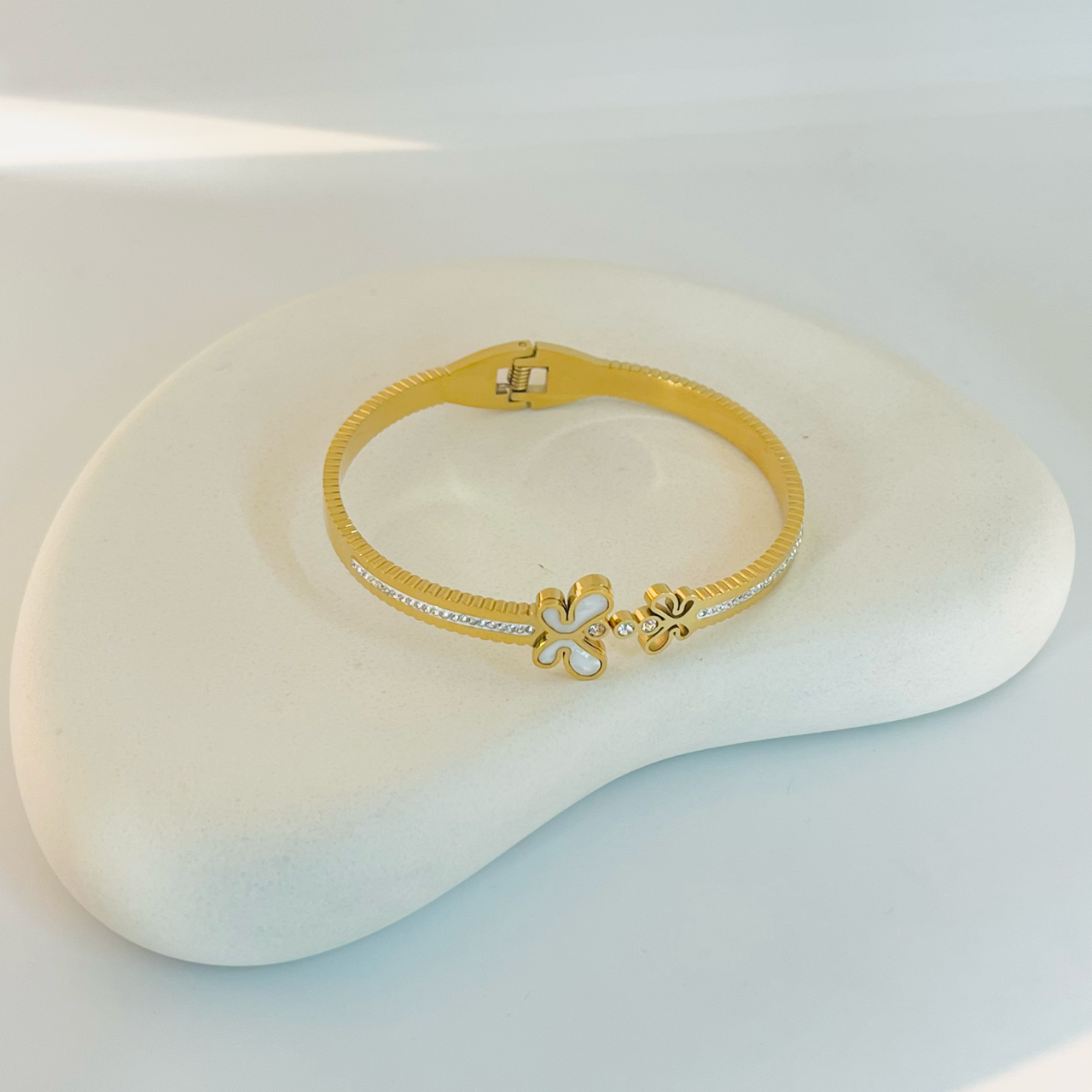 Butterfly Gold Bangle Bracelet