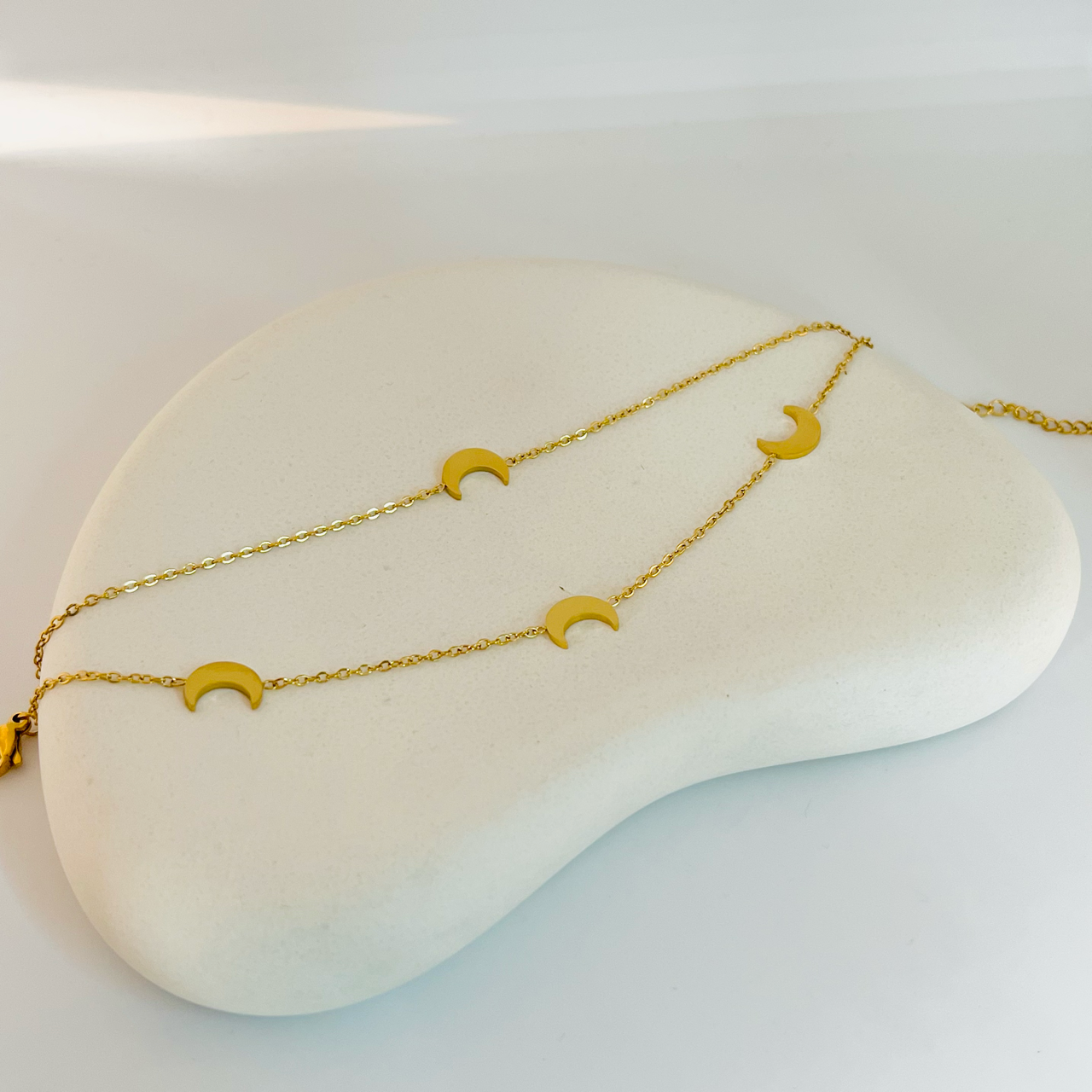 Layered Moon Gold Bracelet