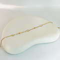 White Heart Gold Bracelet