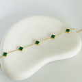 Green Stone Gold Bracelet