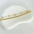 Clover Double Layered Gold Bracelet