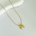Mini Bow Gold Necklace