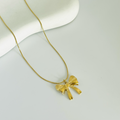 Bow Tie Gold Necklace
