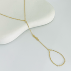 Lucky Gold Hand Chain (Bracelet With Ring)