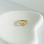 Round Stone Gold Ring
