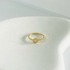 Round Disk Gold Ring