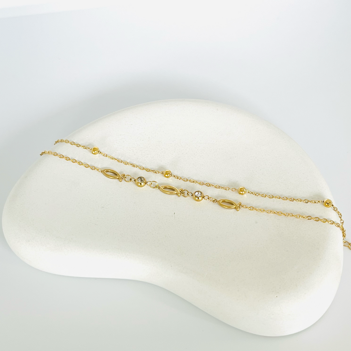 Fish Layered Gold Bracelet