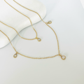 Drop Layered Gold Necklace