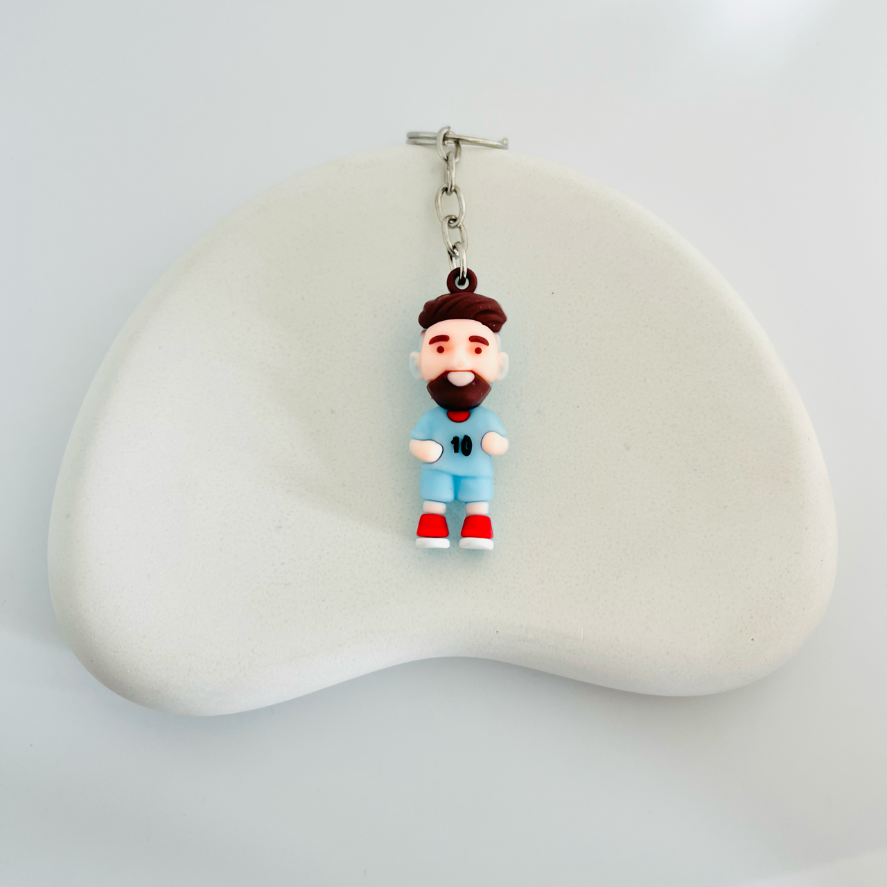 Messi Light Blue Keychain