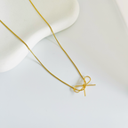 Bow Tie Gold Necklace
