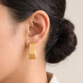 Strip Gold Earrings
