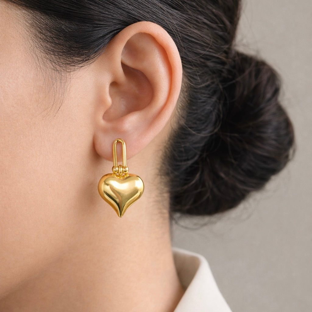 Heart Gold Earrings