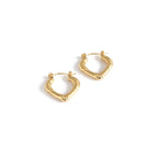 Coil Hoop Gold Earrings