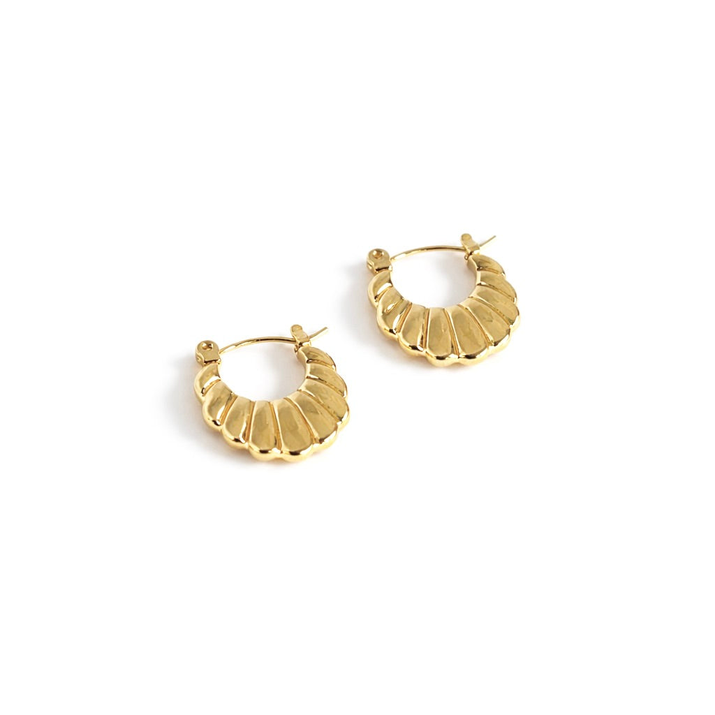 Ripple Hoop Earrings