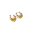 Dotted Hoop Gold Earrings
